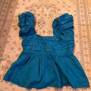 Abercrombie & Fitch Teal Ruffled Top